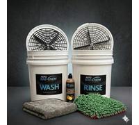 Car Wash Kit 2 Bucket Wash System Shampoo Mitt Drying Cloth Vikan