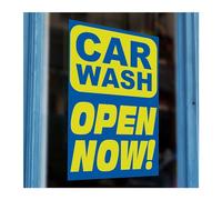 Car Wash Open Now Car Detailing Garage Printed Vinyl Wall Window Sign Business Self Adhesive high quailty Motor