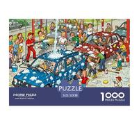 Car Wash Queue Calamity Wooden Jigsaw Puzzle Waterproof 1000 Piece Puzzles for Adults Challenging And Brainteasing Educational Games