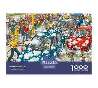 Car Wash Queue Calamity Wooden Jigsaw Puzzle Waterproof 1000 Piece Puzzles for Adults Challenging And Brainteasing Games