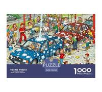 Car Wash Queue Calamity Wooden Jigsaw Puzzle Waterproof 1000 Piece Puzzles for Adults Impossible Challenging Games