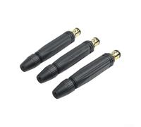 Car Wash Spray Nozzle 3-Pack Adjustable Stream | Twist control, for mist to powerful jet, 3-pack for value set, black finish, car patio cleaning