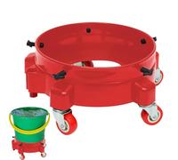 Car Wash Utili Cart - Easy-Access Bucket Platform High-Speed Cleaning Base Wheels for Ga & Service Use Versatile Wash Bucket Trolley