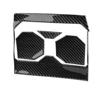 Car Water Cup Holder Panel Cover Trim Frame Kit Black Carbon Fiber For Toyota For Tundra 2022 2023 Interior Cover Trim Sticker