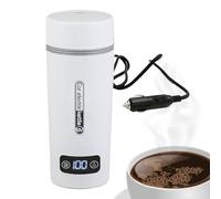 Car Water Kettle - Drinking Bottle with Electric Heating 12V | Drinking Water Kettle - Compatible with Road Travel Vehicles SUV Camper Truck Minivan Pickup