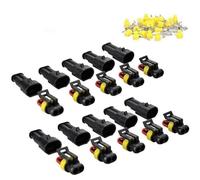 Car Waterproof Electrical Connector, 10 Pcs 2 Pin Car Wire Connector, Electrical Terminal Wire Connector, AMP Nylon 12V 1.5mm Terminal Plug Power Plug For Car, Truck, Boat and Other Wire Connections