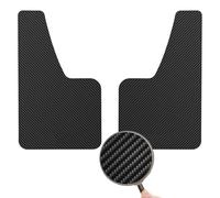 car Waterproof Mudflaps Flap Universal Black Red Carbon Fiber Effect Splash Guards Car Mud Flaps Molded Mudguards Fender Cover Front Rear(2pcs Black)