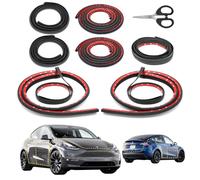 Car Weather Stripping for Tesla Model Y, Soundproof Seal for Wind Noise Reduction, Door & Trunk & A/B Pillar Rubber Seals