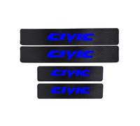Car Welcome Door Sill Protector Sticker for Honda Civic，Auto Kick Plates Pedal Guard Strips Decorative Accessories,Blue