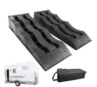 Car Wheel Blocks, 2 Pieces Non-Slip 3 Level Leveling Blocks for Trailer Levelers and Motorhomes | Multifunctional Levelling Blocks for Travel Trailers, Parking Tools for Uneven Floors, for the