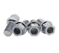 car wheel bolt lug nut Compatible With VW For Fox 2003 2004 2005 2006 2007 2008 2009 2010 2011 Car Wheel Bolts Silver Steel Accessories Parts