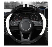Car Wheel Cover 38CM Carbon Fiber Leather Car Steering Wheel Cover For A1 A3 A4 A5 A6 A7 A8 Q2 Q3 Q5 Q7 Q8 S4 S3 S5 S6 S8 RS6 Wheel Cover(WHITE)