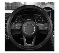 Car Wheel Cover 38CM Carbon Fiber Leather Car Steering Wheel Cover For A1 A3 A4 A5 A6 A7 A8 Q2 Q3 Q5 Q7 Q8 S4 S3 S5 S6 S8 RS6 Wheel Cover(Black)