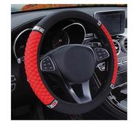 Car Wheel Cover Car Steering Wheel Cover Without Inner Ring Leather Embroidery Color Diamonds Anti-Slip Protective Cover For BMW 3 Series Wheel Cover(Red)