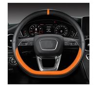Car Wheel Cover D Shape 38CM Leather Car Steering Wheels Cover For A2 A3 A4 A5 A6 A7 A8l Q2 Q3 Q5 Q7 S2 S3 For Sportback For Avant Wheel Cover(ORAGE)