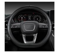 Car Wheel Cover D Shape 38CM Leather Car Steering Wheels Cover For A2 A3 A4 A5 A6 A7 A8l Q2 Q3 Q5 Q7 S2 S3 For Sportback For Avant Wheel Cover(Black)