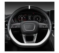 Car Wheel Cover D Shape 38CM Leather Car Steering Wheels Cover For A2 A3 A4 A5 A6 A7 A8l Q2 Q3 Q5 Q7 S2 S3 For Sportback For Avant Wheel Cover(WHITE)