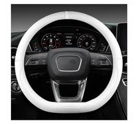 Car Wheel Cover For A1 8X A2 A3 A4 A5 A6 For Avant Car Steering Wheel Cover D Shape Microfiber Leather Auto Interior Accessories Wheel Cover(WHITE)