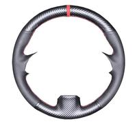 Car Wheel Cover For Citroen For Triumph For Old C4 For C-quatre 2005 2008 2010 Custom Carbon Fiber Car Steering Wheel Cover Steering Wheel Covers(Carbon Red thread)