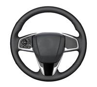 car wheel cover For Civic 10th Gen 2016 2017 2018 Hand-Stitched Car Steering Wheel Cover Non-Slip Artificial Leather Steering Wheel Protective Cover (Color : Blue Thread)