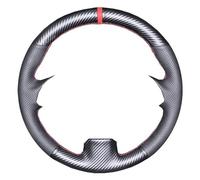 Car Wheel Cover For Lada For Granta 2018-2019 For Priora 2 2013-2018 For Kalina 2 Custom Carbon Fiber Car Steering Wheel Cover Steering Wheel Covers(Carbon Red thread)