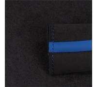 Car Wheel Cover For Mitsubishi For Pajero For Old For Mitsubishi For Pajero For Sport DIY Black Suede Auto Steering Wheel Cover Steering Wheel Covers(Blue Thread)