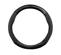Car Wheel cover For Seat For Cupra For Leon Mk3 Mk2 5f For Ibiza 6j 6l For Ateca FR For Formentor 38cm Leather D Type 38cm Car Steering Wheel Cover Auto Steering Wheel Protector(O fiber Black)