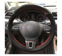 Car Wheel cover For VW For Golf 6 For Jetta For Sagitar 2014 Style Suede Leather Carbon Pattern Leather Car Steering Wheel Cover Auto Steering Wheel Protector(A)