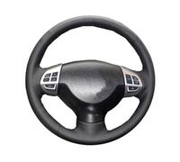 Car Wheel Cover Hand-Sewing Steering Wheel Cover For Mitsubishi For Lancer X 10 2007-2015 For Outlander 2006-2013 For ASX 2010-2013 For Colt Steering Covers(Light blue)