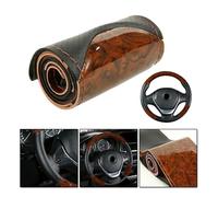 Car Wheel Cover Protector Car Steering Wheel Cover Peach Wood DIY Truck Leather With Thread And Needle Tool Set Interior