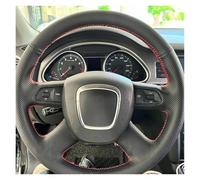 Car Wheel Cover Protector For A3 8P For Sportback For A4 B8 For Avant For A5 8T For A8 D3 For A6 C6 Anti-Slip Artificial Leather Car Steering Wheel Braid Cover(Black Thread)