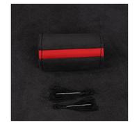 Car Wheel Cover Protector For Artificial Suede Leather Car Steering Wheel Cover Universal 15 Inch DIY Accessories Imitation Soft Wear-Resistant(Black line)