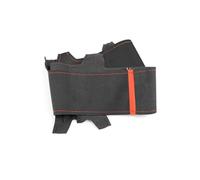 Car Wheel Cover Protector For Benz For A Class For W176 2015-2018 Suede Leather Car Steering Wheel Cover Trim(Red line-Red bar)