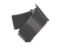 Car Wheel Cover Protector For BMW For 3 For Series E46 2000-2004 Car Inner Steering Wheel Cover Perforated Microfiber Leather W/Needles(Black-red blue line)