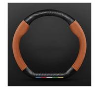 Car Wheel Cover Protector For BYD For Atto 3 For Act For Seal For Tang F3 E6 For Yuan For Song Car Suede Steering Wheel Cover Leather(Saddle Brown D)