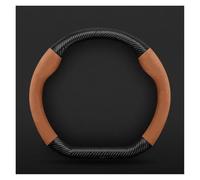 Car Wheel Cover Protector For Geely For GeometryC For Monjaro For Coolray For Tugella GX3 For Atlas For Emgrand EC7 GC6 GC9 CK EC8 Carbon Fiber Suede Car Steering Wheel Cover(D Light brown)