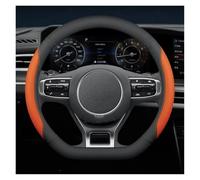 Car Wheel Cover Protector For Kia For Niro For Sorento For Picanto For Seltos For Carnival For K5 For Ceed Leather Car Steering Wheel Cover(D type Aima orange B)
