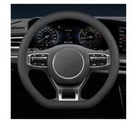 Car Wheel Cover Protector For Kia For Niro For Sorento For Picanto For Seltos For Carnival For K5 For Ceed Leather Car Steering Wheel Cover(D type black line B)