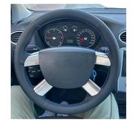 Car Wheel Cover Protector For Kuga For Focus 2 For C-MAX Accessories Car Steering Wheel Cover Anti-Slip Artificial Leather Steering Wheel Braid(Light Blue Thread)