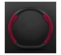 Car Wheel Cover Protector For Seat For Cupra For Leon Mk3 Mk2 5f For Ibiza 6j 6l For Ateca FR For Formentor Suede Cowhide Leather D Type 38cm Car Steering Wheel Cover(D Leather Red)