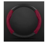 Car Wheel Cover Protector For Seat For Cupra For Leon Mk3 Mk2 5f For Ibiza 6j 6l For Ateca FR For Formentor Suede Cowhide Leather D Type 38cm Car Steering Wheel Cover(O Leather Red)
