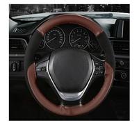 Car Wheel Cover Protector Suede Leather Car Steering Wheel Covers Universal Anti-slip Braid On The Steering-wheel Protector Stitching Color(Brown Thread)