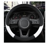 Car Wheel Cover PU Leather Car Steering Wheel Cover Auto Interior Accessories For A1 8X A2 A3 A4 A5 A6 For Avant Wheel Cover(WHITE)