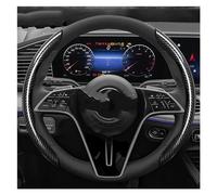 Car Wheel Cover Steering Wheel Cover Braid On The Steering Wheel Cover Cubre Volante Auto Car Wheel Cover Car Accessories 14.1" (36CM) To 14.9" (38CM) Universal Wheel Cover(A 2PCS Black)