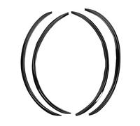 Car Wheel Eyebrow,4PCS Carbon Fiber Anti-scratch Arch Trim Lips Strip Wheel Mud Guards Flare Protector Universal 72cm/28.4in(Black), Automotive Exterior,Wheel fenders,fenders