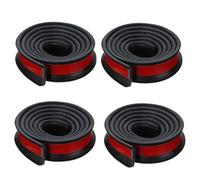 Car Wheel Flares Stick Universal Protection Rubber Arch Protector Fender 1.5M Anti-collision Strips Car Wheel Arch Guard(4pcs Black)