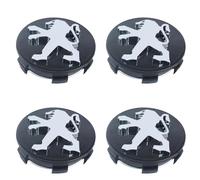 Car Wheel Hub Caps for Peugeot 2008 2013-2019, Hub Center Cover Hub Centre Caps Wheel Hub Covers Wheel Center Caps ABS DustProof Anti Rust Replacement Accessories 4PCS,Black
