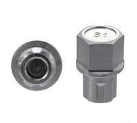 Car Wheel Lock Key 51 Teeth Square Pattern Anti-Theft Lug Nut Socket for Passat for golf Replacement Bolt Kit Security Accessory Silver Metal 3x1.7cm