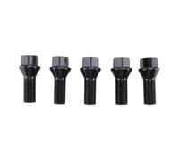 Car Wheel Lug Nuts Bolts For BMW For E70 For E70N For E71 F20 | 5Pcs M14 X 1.25 Black Wheel Locking Lug For Bolt Nut Steel 36136781151 Wheel Stud pack