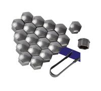 Car Wheel Nut Caps, 20 Pcs Car Wheel Nut Caps Hub Screw Covers For 17/19/21mm Multicolor Protection(Grey,Fit 17mm)